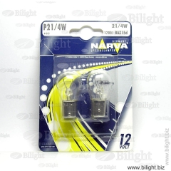 17881 (бл.2) - P21/4W 12V-21/4W (BAZ15d)  (блистер 2шт.) - NARVA - Лампа накаливания автомобильная